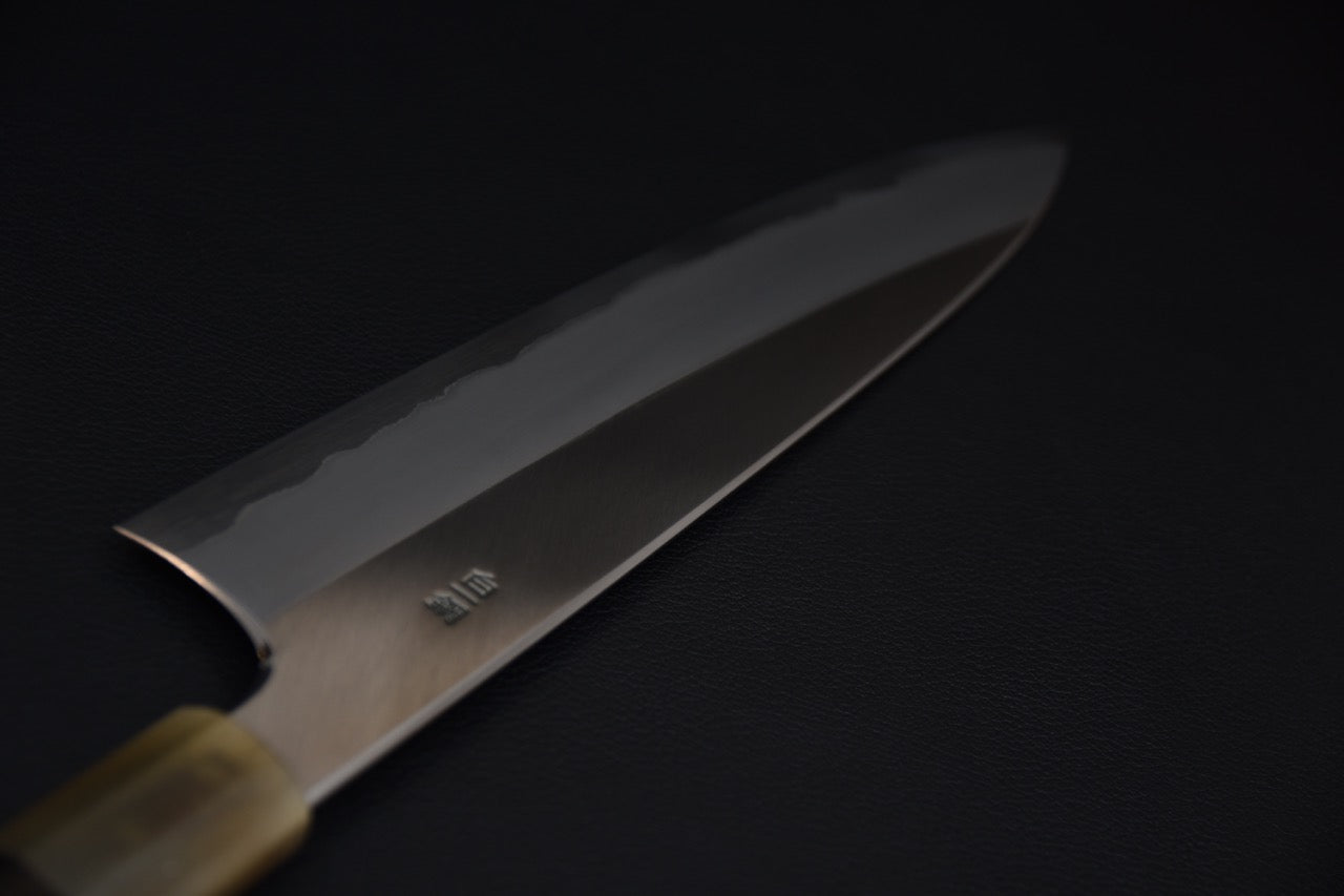 Hitohira Togashi Shirogami #1 Stainless Clad Gyuto 240mm Ziricote
