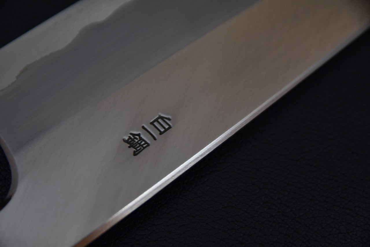 Hitohira Togashi Shirogami #1 Stainless Clad Gyuto 240mm Ziricote