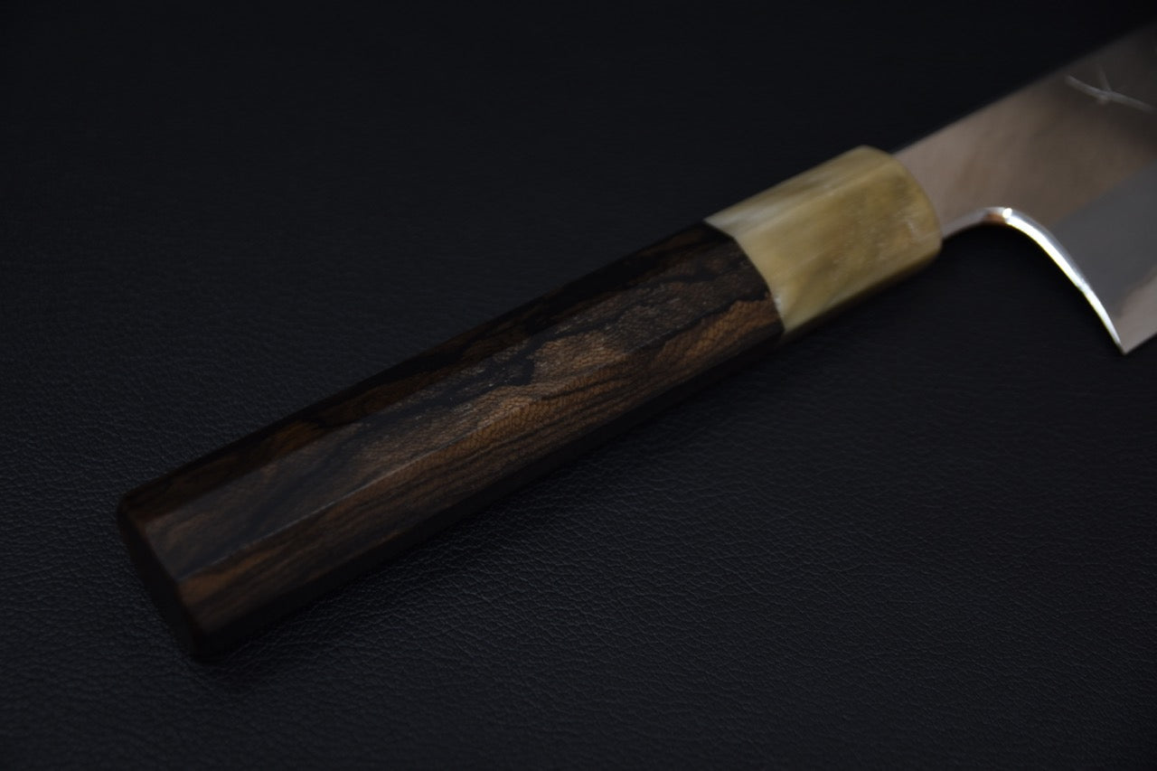 Hitohira Togashi Shirogami #1 Stainless Clad Gyuto 240mm Ziricote