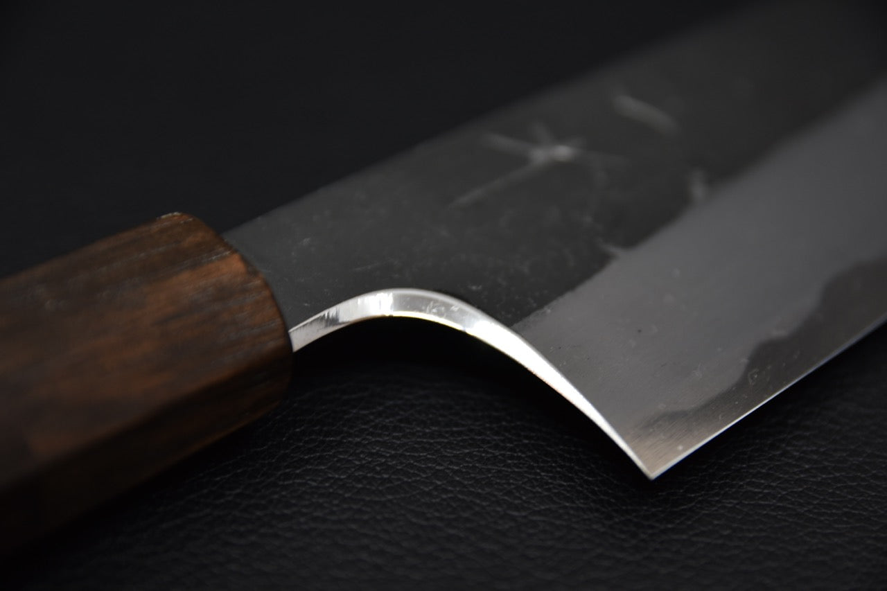 Hitohira Togashi Shirogami #2 Kurouchi Santoku Tagayasan