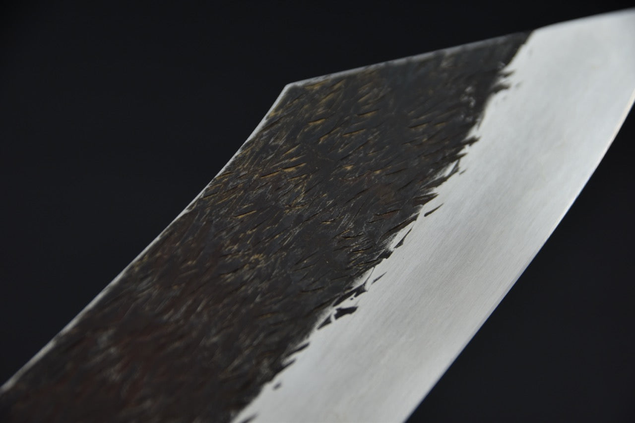 Isamitsu Shirogami #1 Stainless Clad Kurouchi Kiritsuke Gyuto 240mm Tagayasan