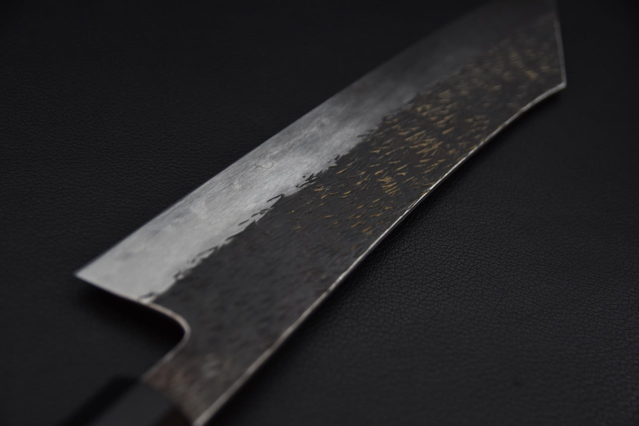 Isamitsu Shirogami #1 Stainless Clad Kurouchi Kiritsuke Gyuto 240mm Tagayasan