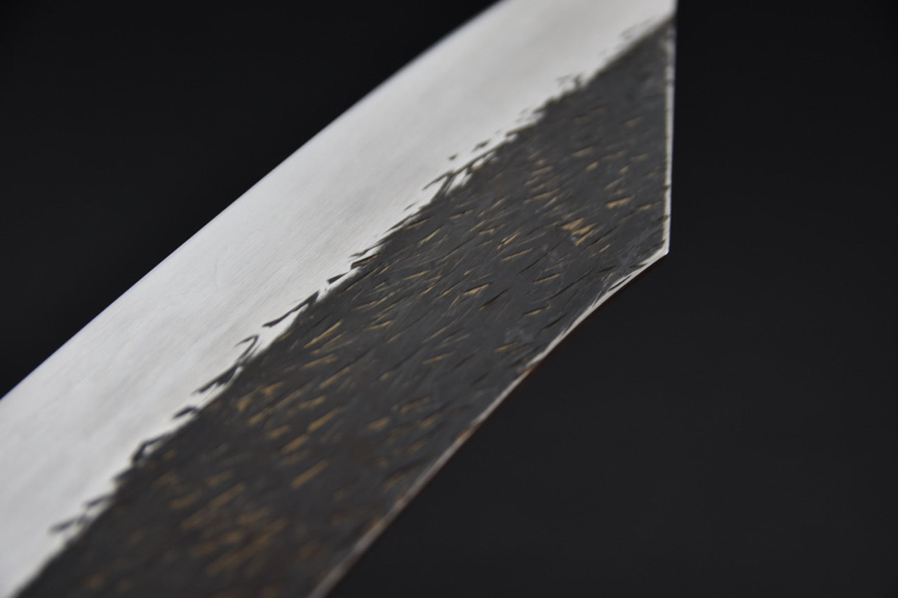 Isamitsu Shirogami #1 Stainless Clad Kurouchi Kiritsuke Gyuto 240mm Tagayasan