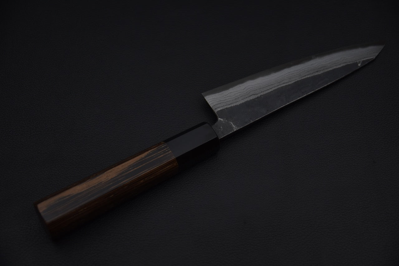 Kumokage Aogami #2 Kurouchi Damascus Honesuki 150mm Tagayasan