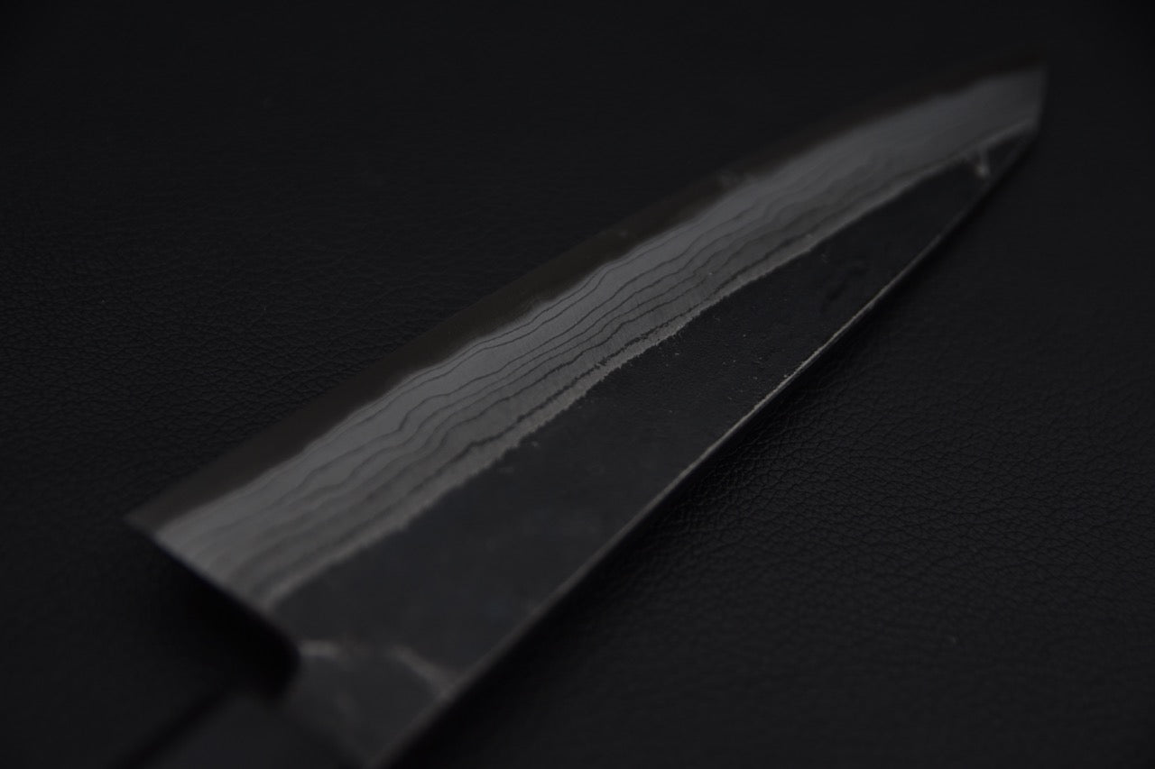 Kumokage Aogami #2 Kurouchi Damascus Honesuki 150mm Tagayasan