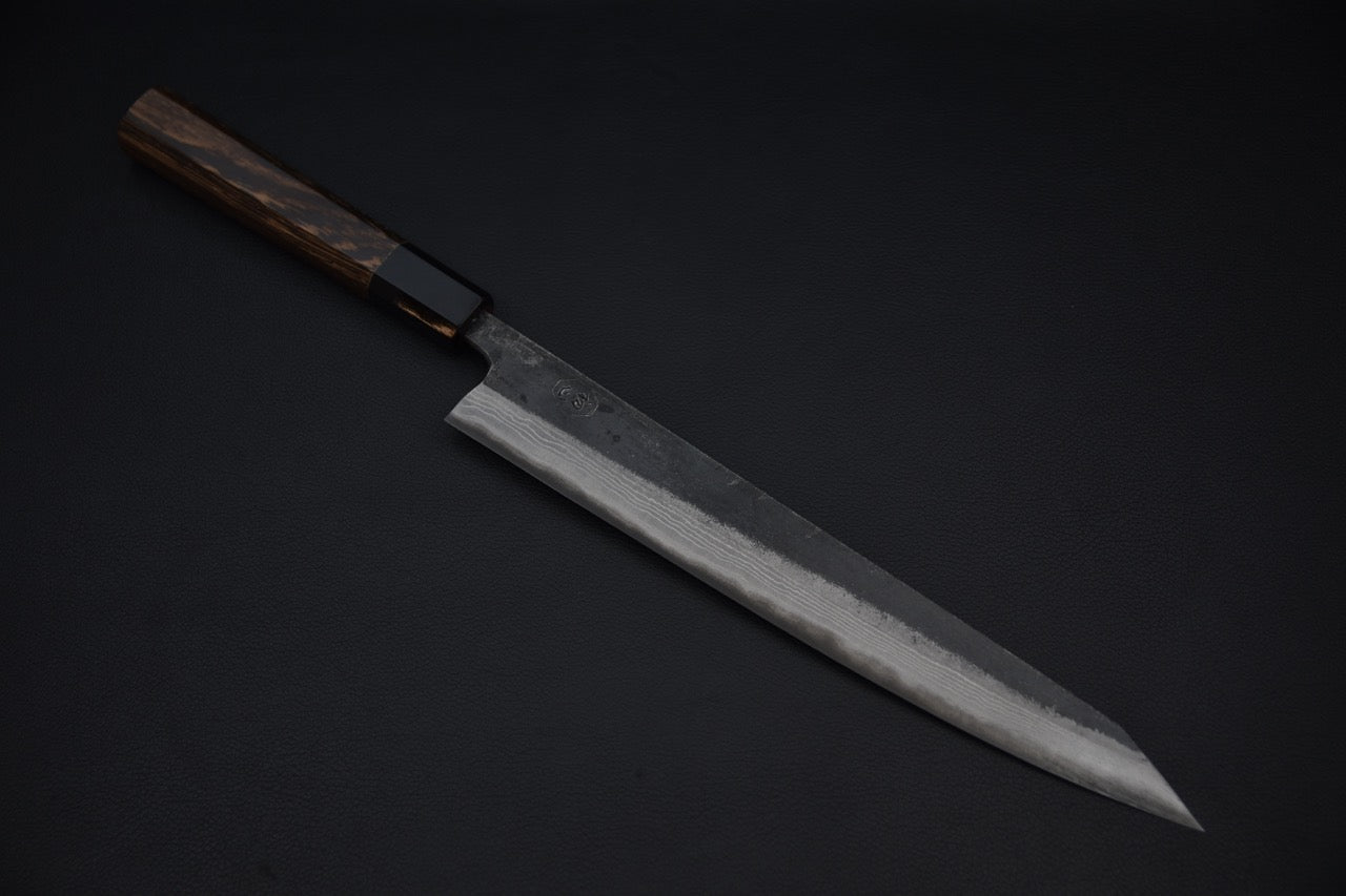 Kumokage Aogami #2 Kurouchi Damascus Kiritsuke Sujihiki 255mm