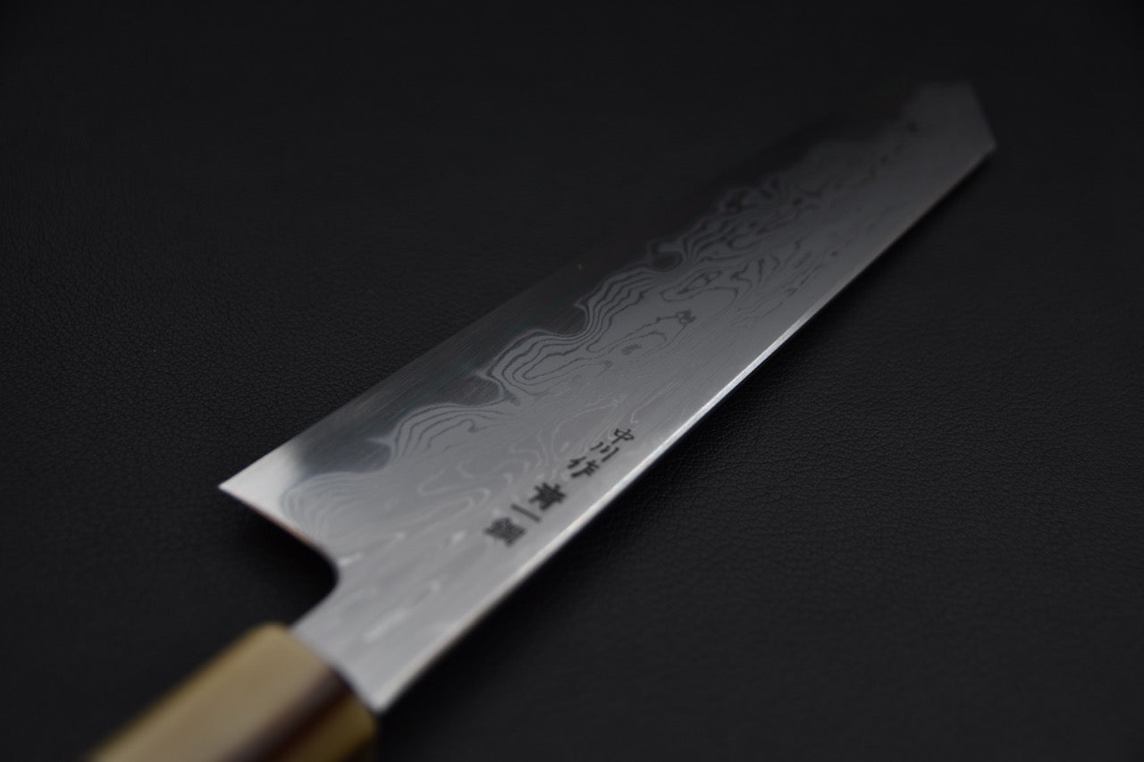 Nakagawa uchi hamono Aogami #1 Damascus Gyuto Kiritsuke 210mm Snake wood