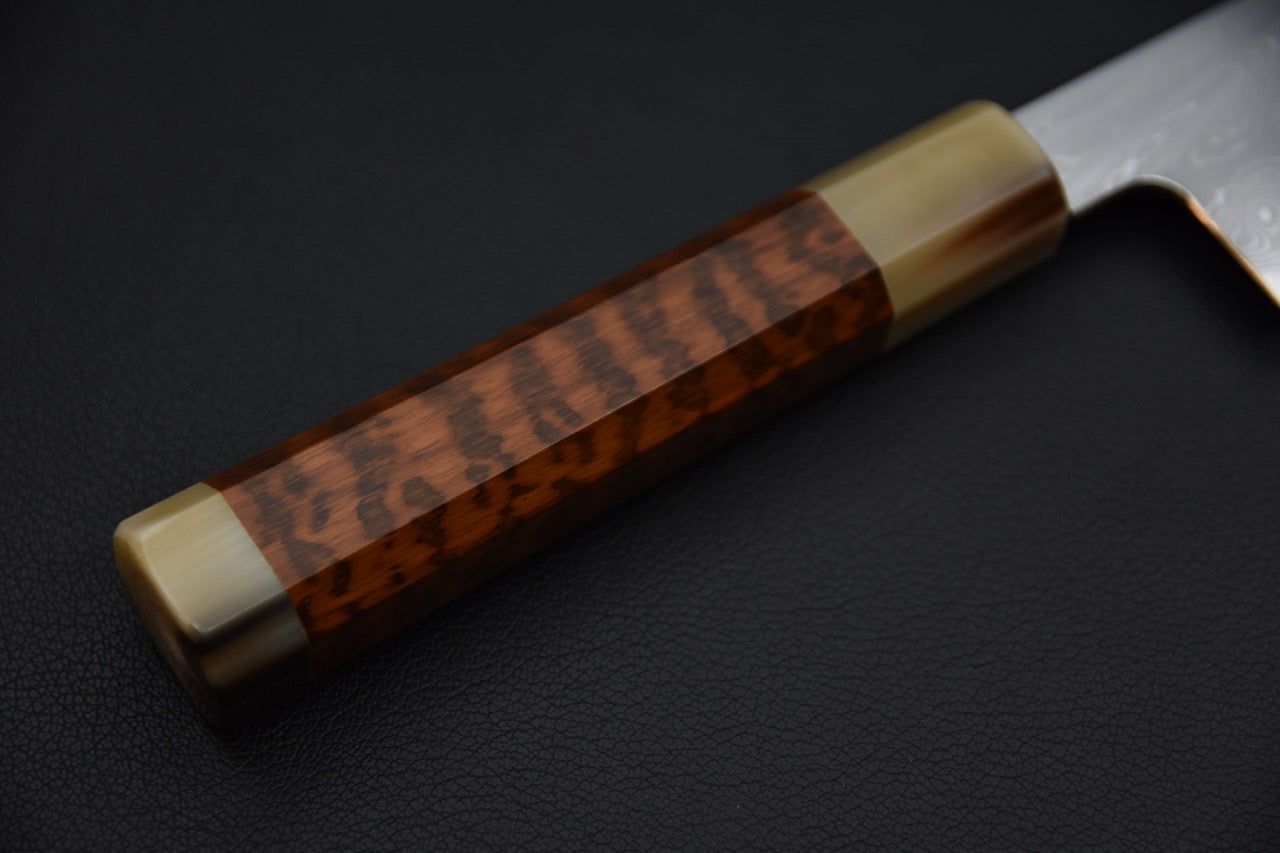 Nakagawa uchi hamono Aogami #1 Damascus Gyuto Kiritsuke 210mm Snake wood