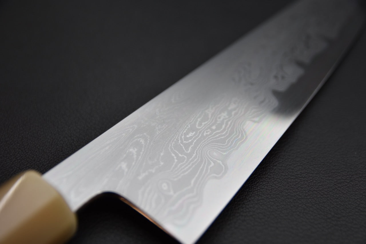 Nakagawa uchi hamono Aogami #2 Damascus Gyuto Kiritsuke 240mm Snake wood