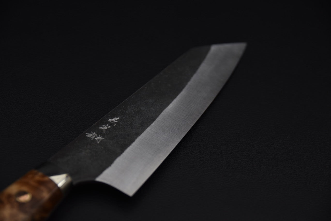 Yoshimi Kato Aogami Super Bunka Kurouchi 180mm Loupe d'érable