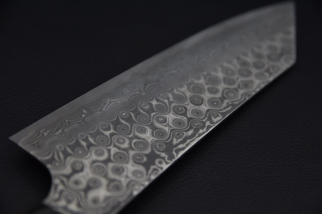 Nigara Hamono SG2 Anmon Damascus Bunka 180mm Acrylique Jungle Twist