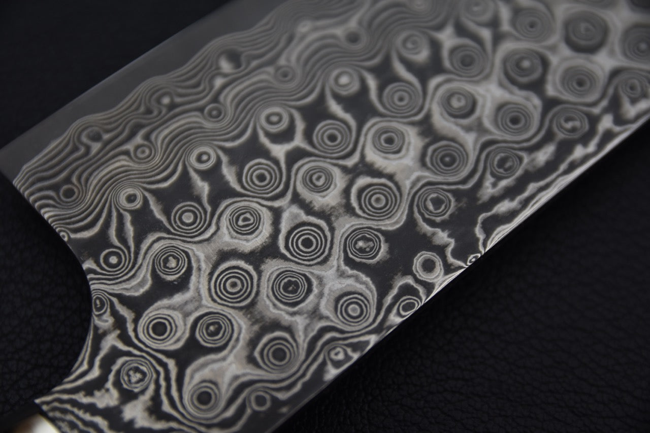 Nigara Hamono SG2 Anmon Damascus Bunka 180mm Acrylique Jungle Twist