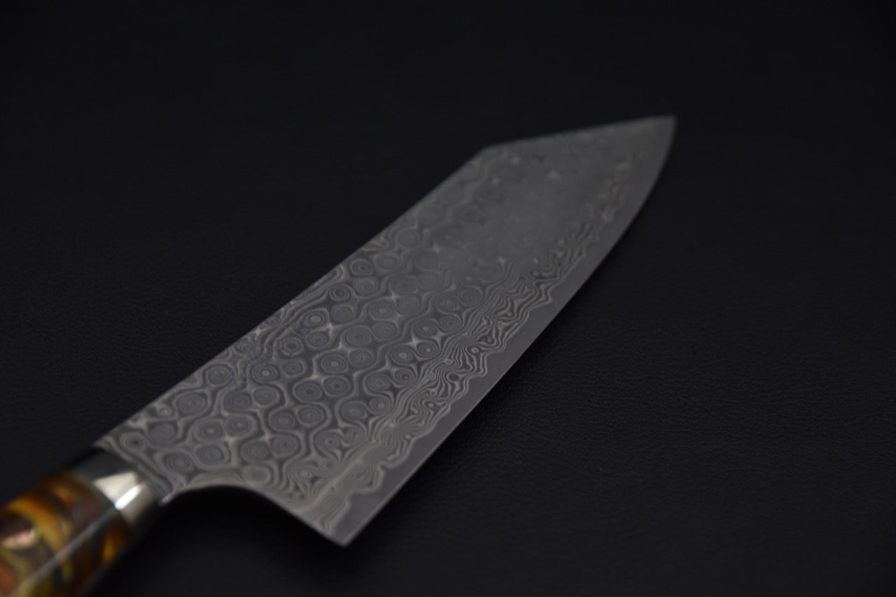 Nigara Hamono SG2 Anmon Damascus Bunka 180mm Acrylique Sandstorm