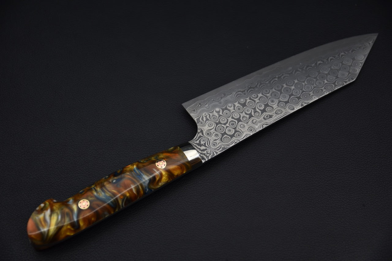 Nigara Hamono SG2 Anmon Damascus Bunka 180mm Acrylique Sandstorm