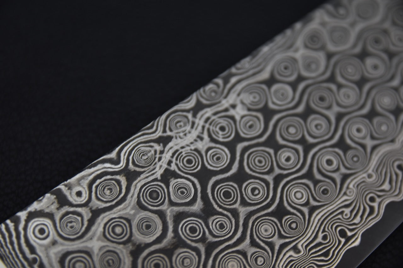 Nigara Hamono SG2 Anmon Damascus Santoku 180mm Acrylique Jungle Twist