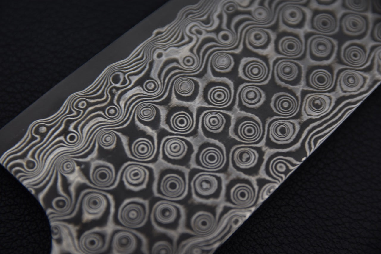 Nigara Hamono SG2 Anmon Damascus Santoku 180mm Acrylique Jungle Twist