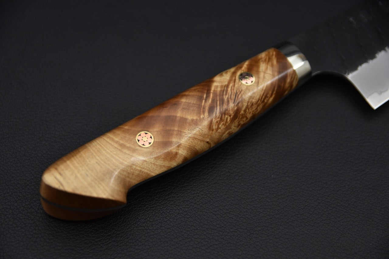 Nigara Hamono SG2 Kurouchi Tsuchime Gyuto 210mm Érable