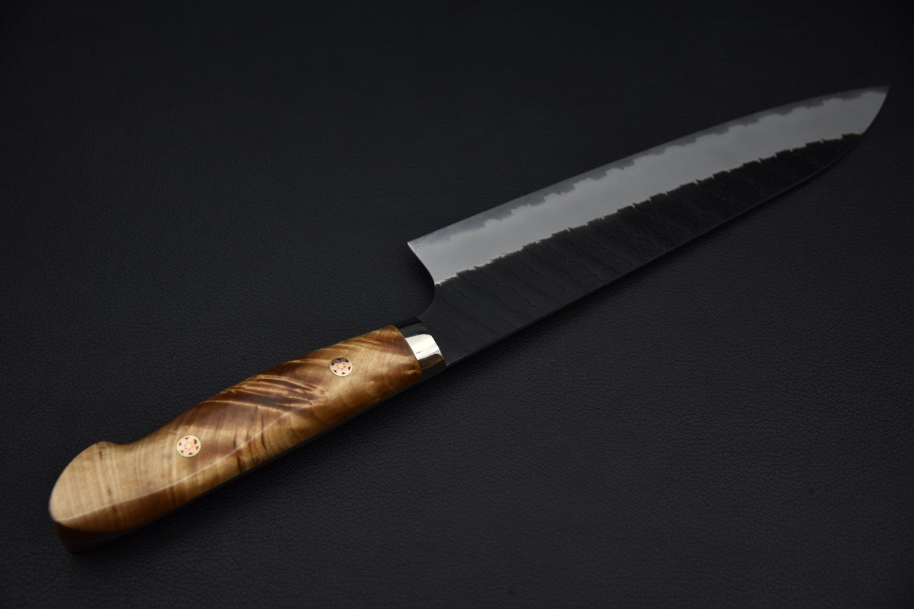 Nigara Hamono SG2 Kurouchi Tsuchime Gyuto 210mm Érable