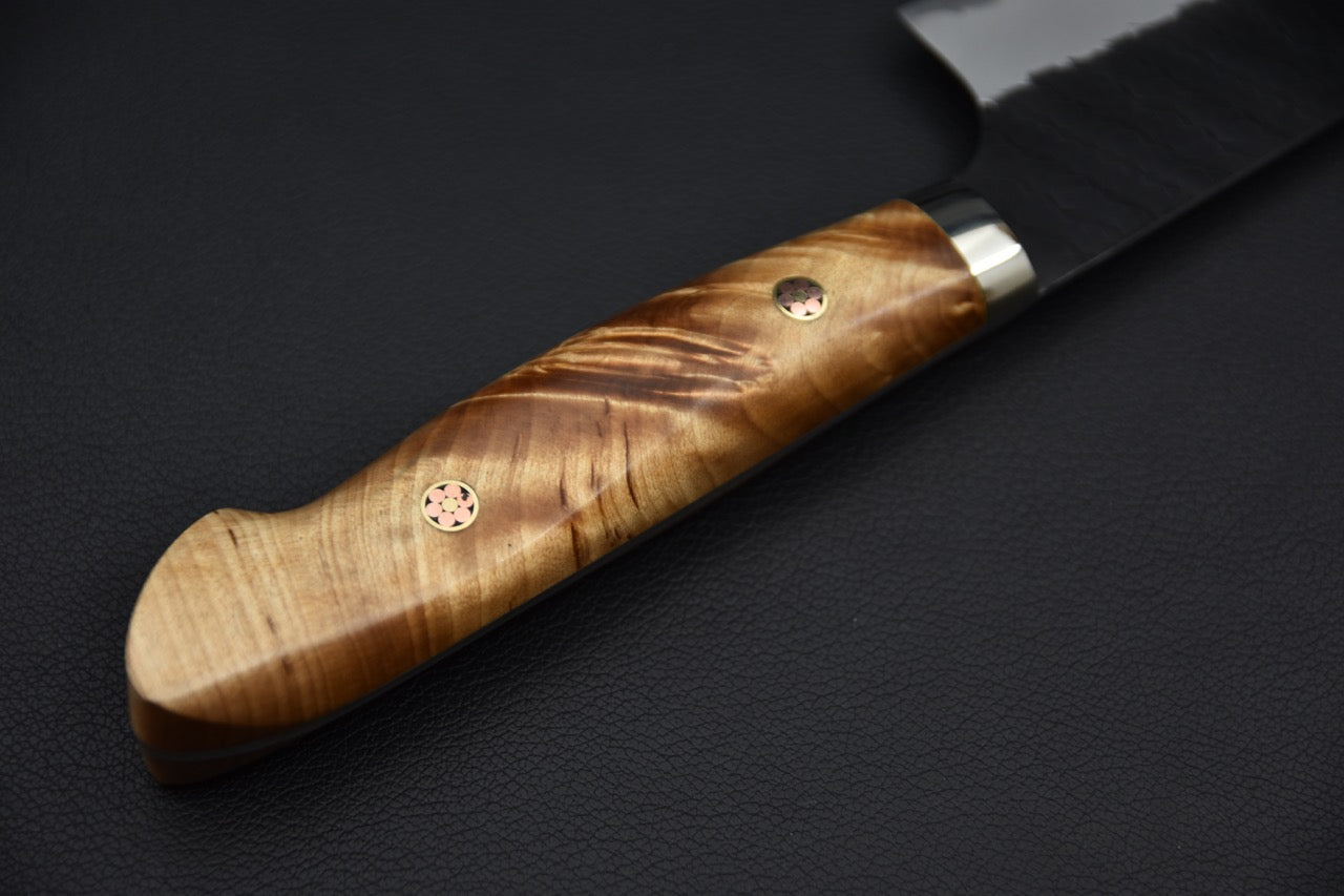 Nigara Hamono SG2 Kurouchi Tsuchime Gyuto 210mm Érable