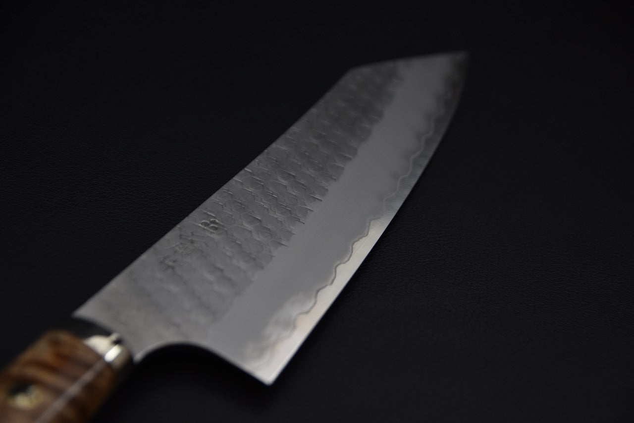 Nigara Hamono SG2 Tsuchime Migaki Kiritsuke Gyuto 210mm Loupe d'érable