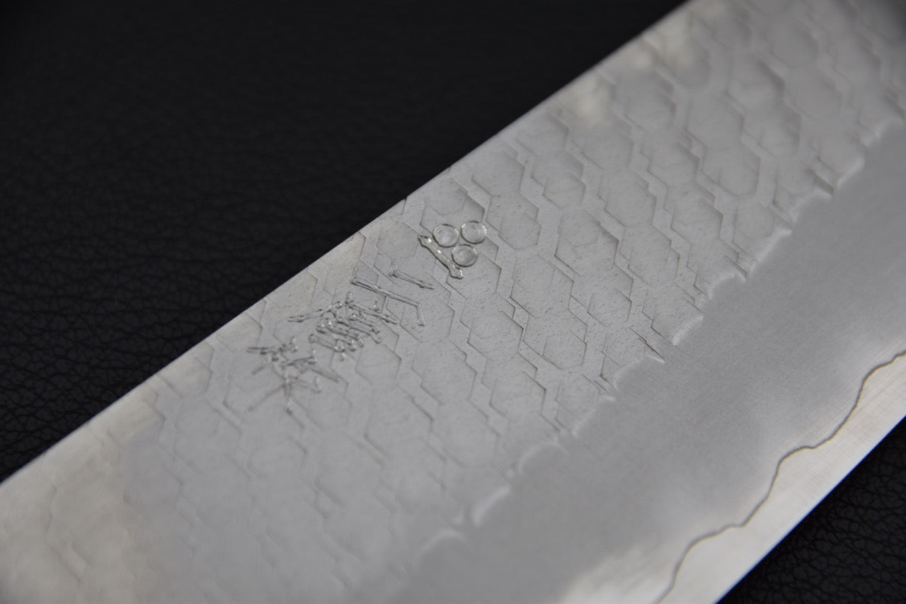 Nigara Hamono SG2 Tsuchime Migaki Kiritsuke Gyuto 210mm Loupe d'érable