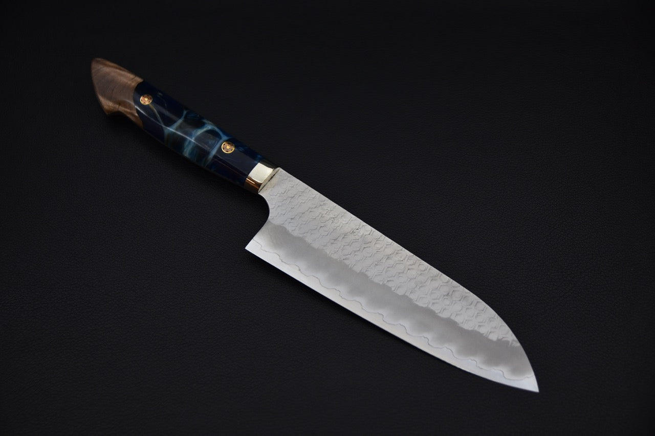 Nigara Hamono SG2 Tsuchime Migaki Santoku 170mm Surf & Turf