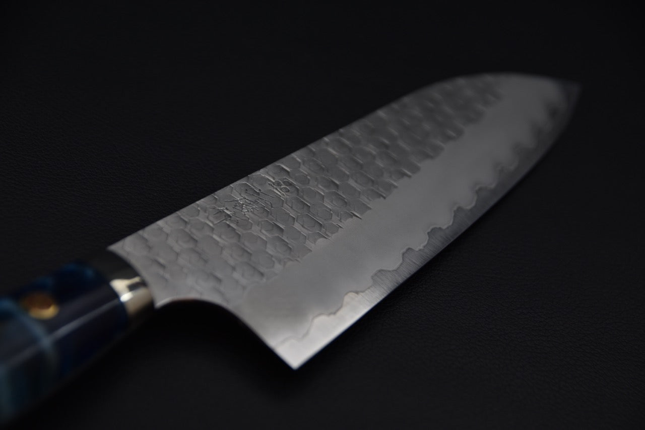 Nigara Hamono SG2 Tsuchime Migaki Santoku 170mm Surf & Turf