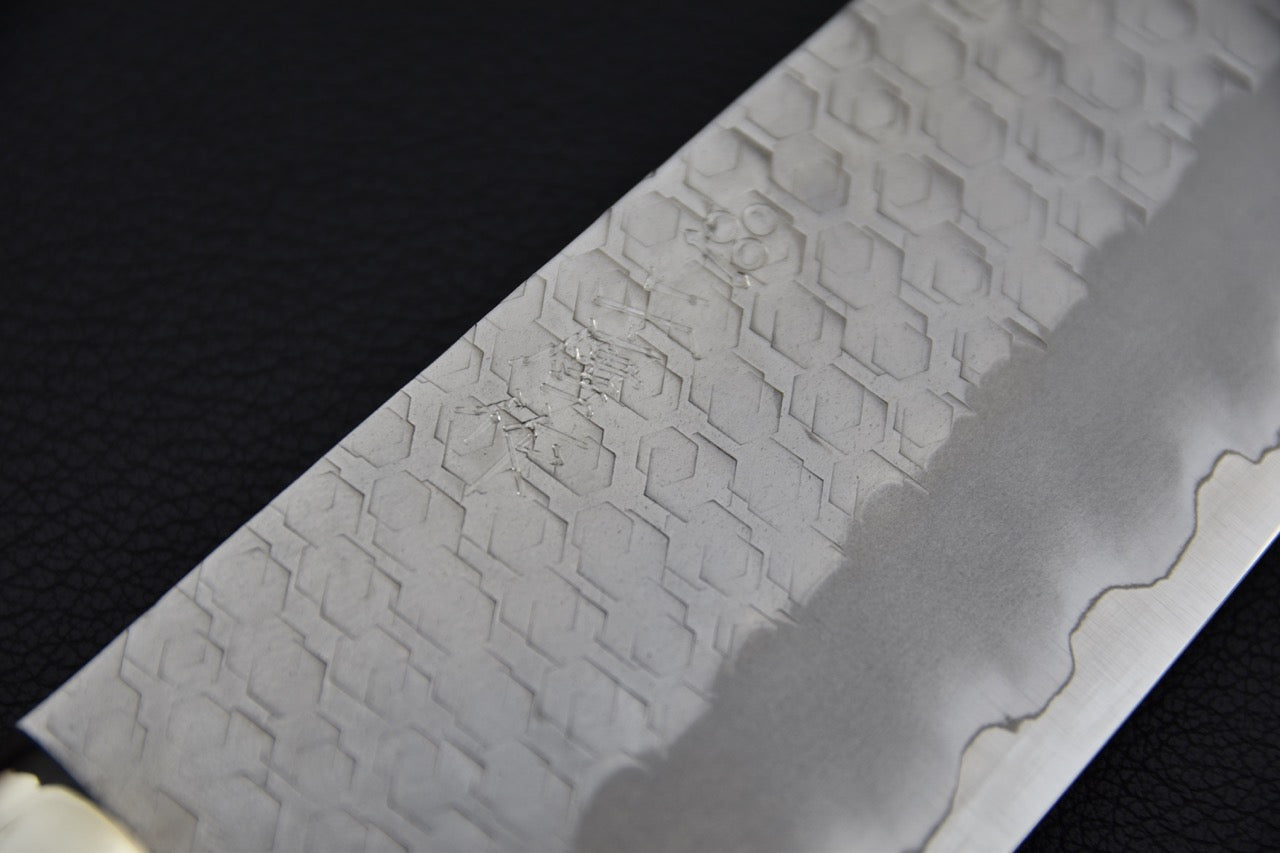 Nigara Hamono SG2 Tsuchime Migaki Santoku 170mm Surf & Turf