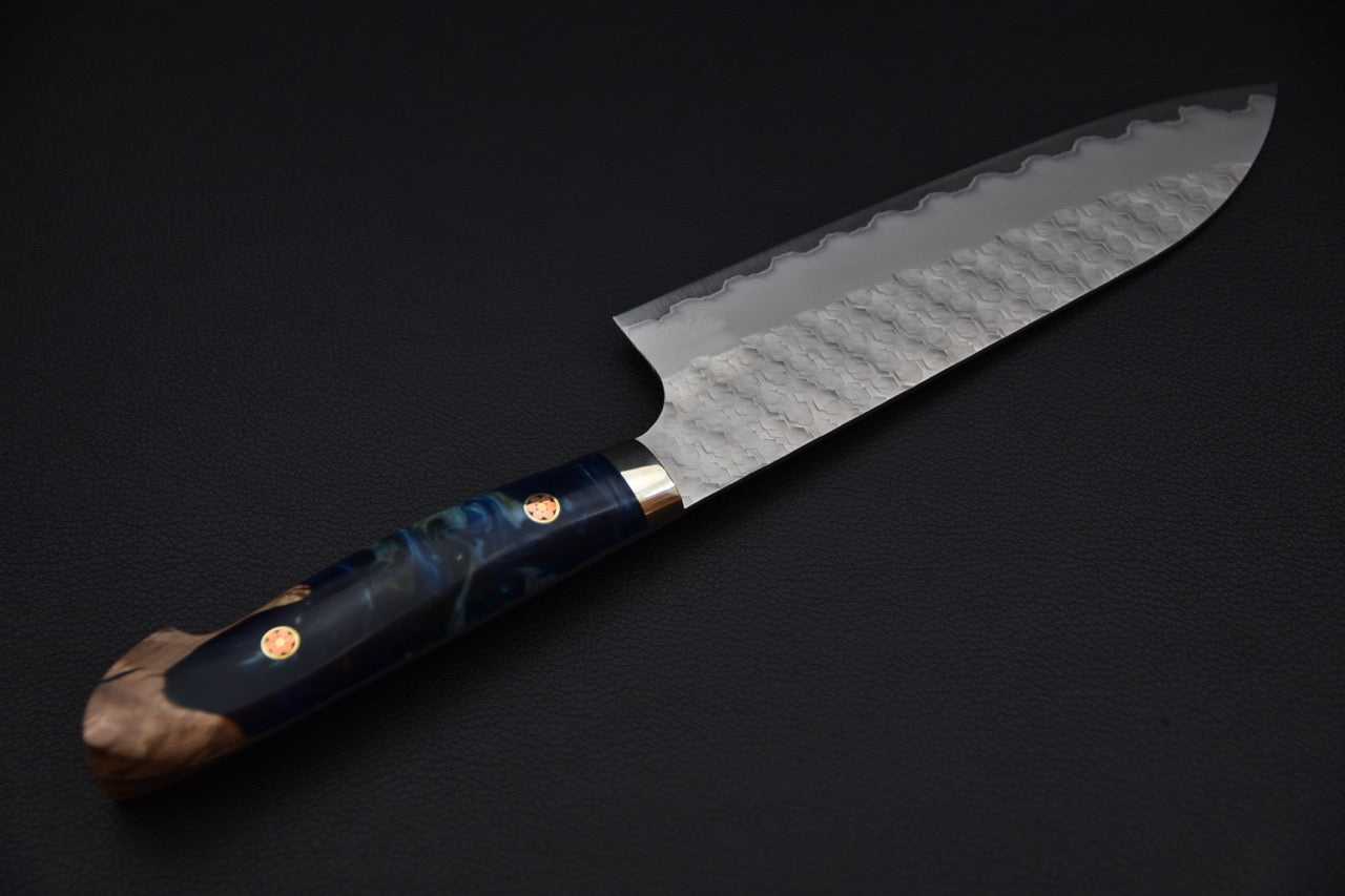 Nigara Hamono SG2 Tsuchime Migaki Santoku 170mm Surf & Turf