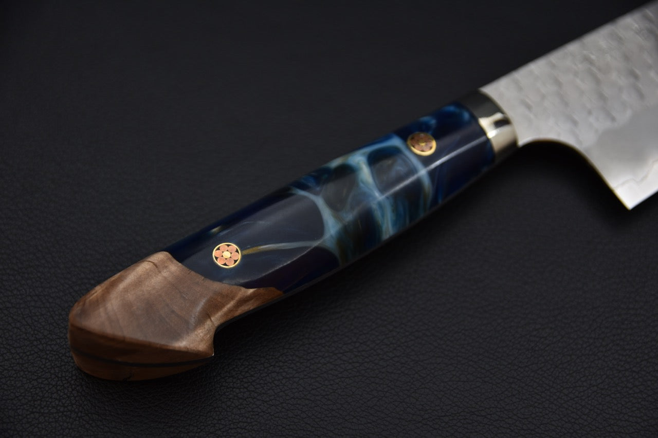 Nigara Hamono SG2 Tsuchime Migaki Santoku 170mm Surf & Turf