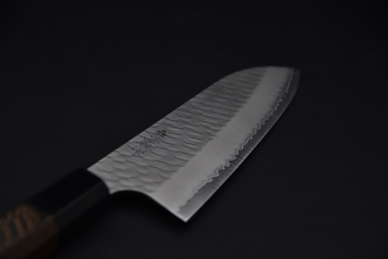 Nigara Hamono SG2 Santoku 170mm Tsuchime Migaki Tagayasan