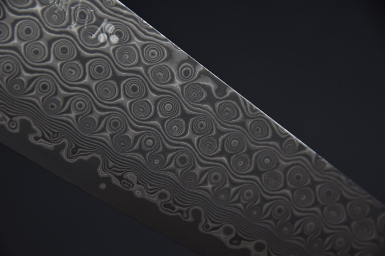 Nigara Hamono Gyuto Anmon Damascus 210mm SG2 Loupe d'érable