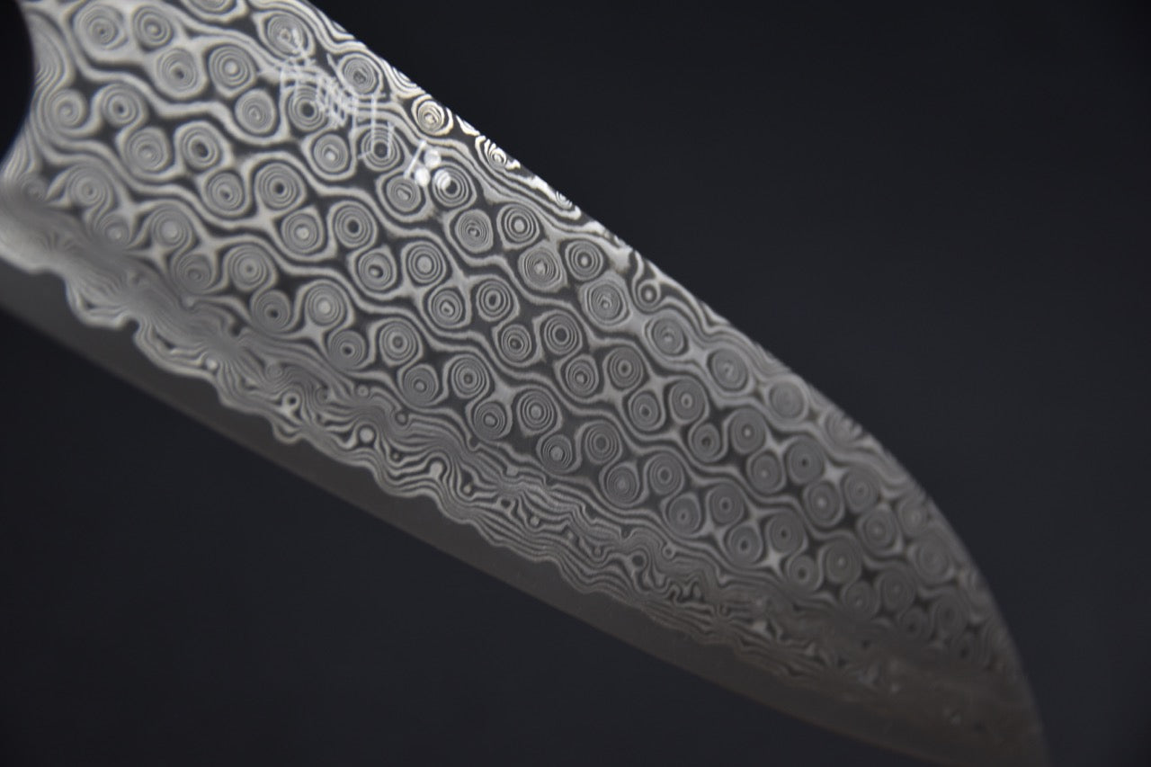 Nigara Hamono Santoku Damascus 180mm SG2 Loupe d’érable