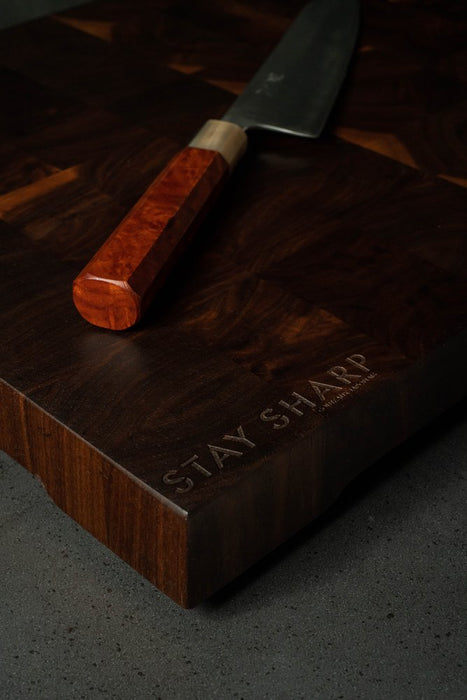 End grain cutting board by Shed'Oeuvre Black Walnut Large