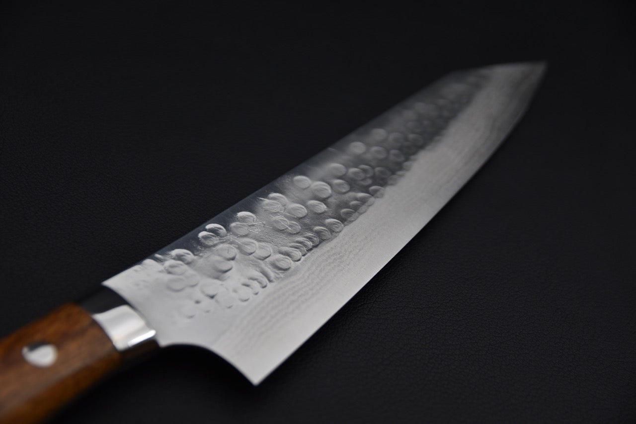 Saji Hamono SRS13 Tsuchime Damascus Kiritsuke Gyuto 210mm Ironwood