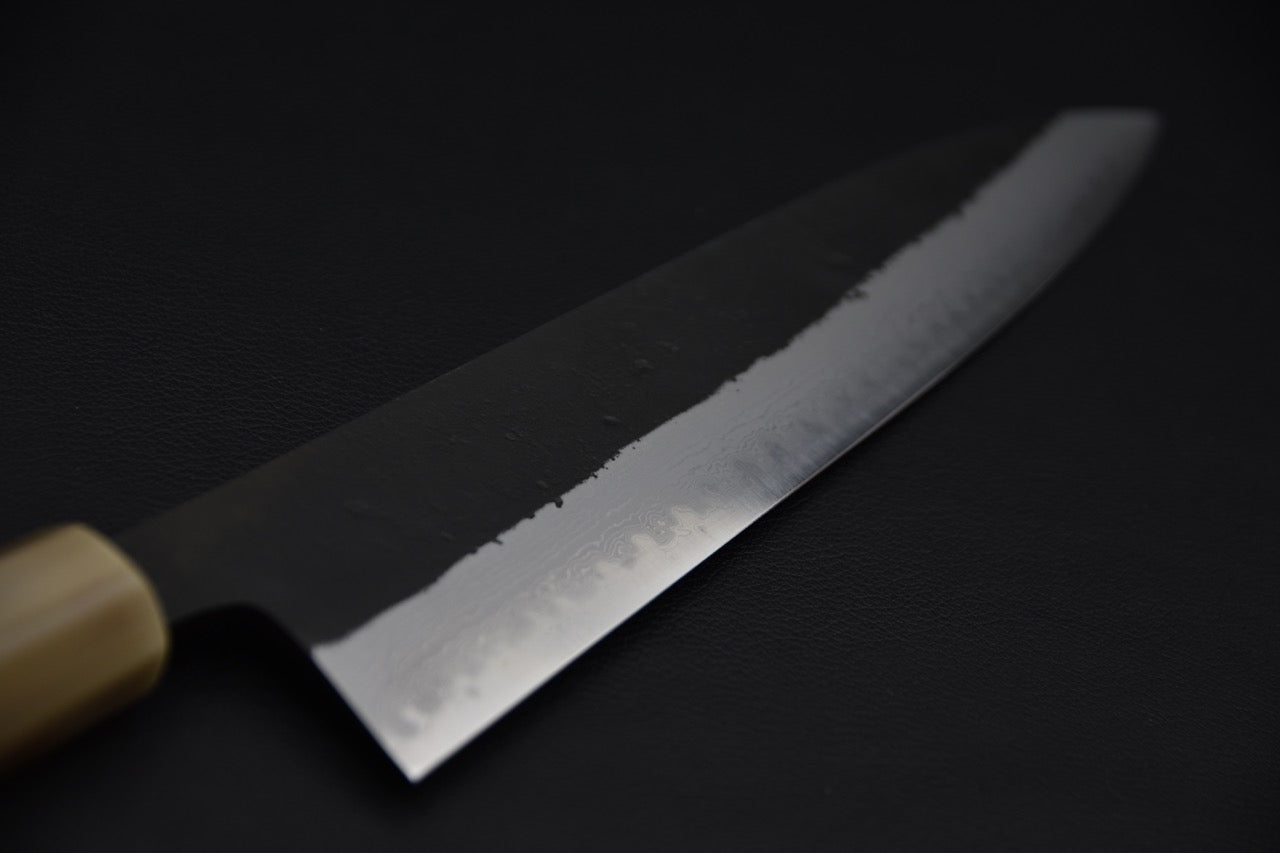 Hatsukokoro Shinkiro Aogami Super Gyuto Damascus Kurouchi 240mm