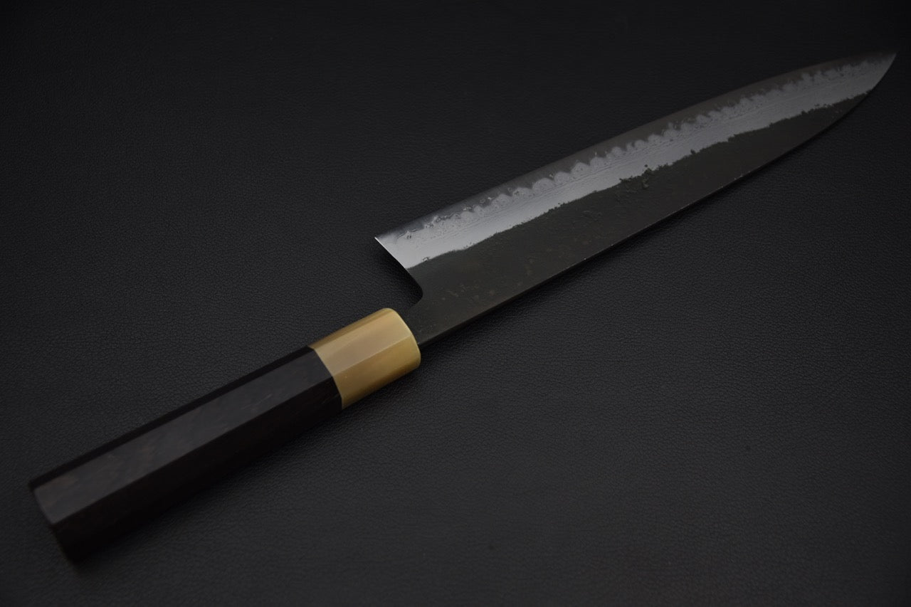 Hatsukokoro Shinkiro Aogami Super Gyuto Damascus Kurouchi 240mm