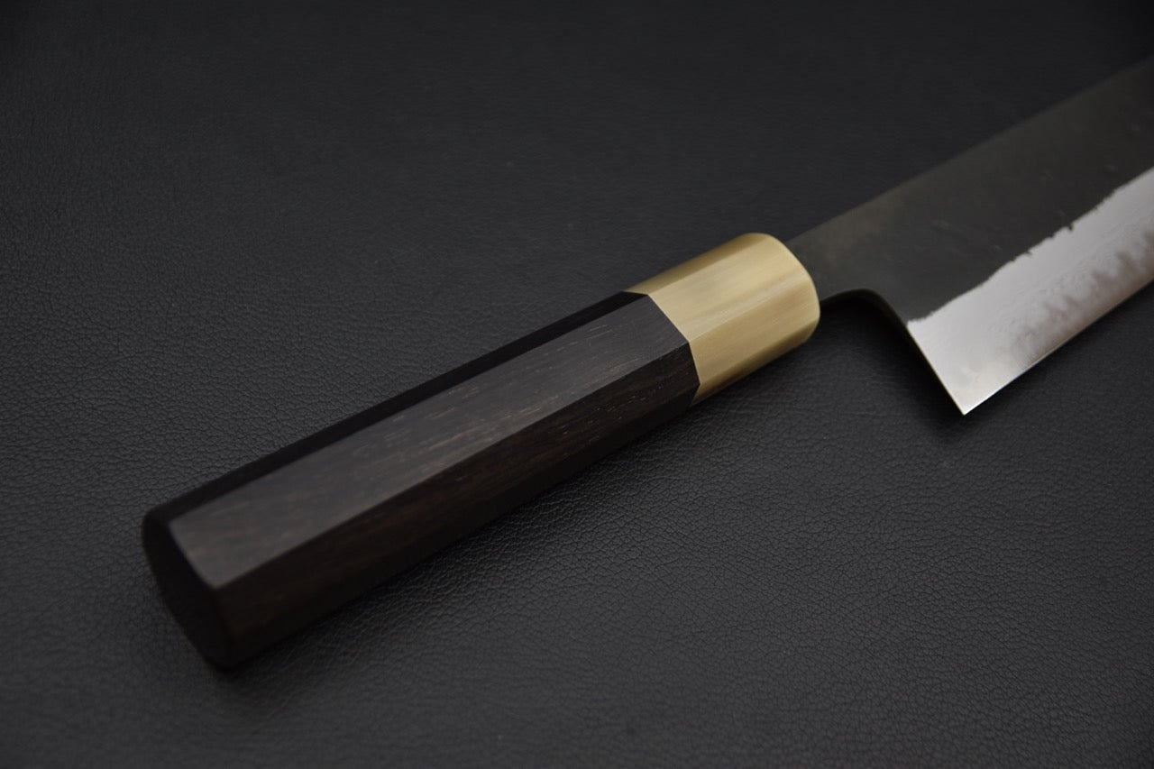 Hatsukokoro Shinkiro Aogami Super Gyuto Damascus Kurouchi 240mm