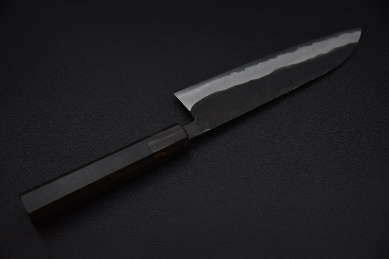 Shiro Kamo Aogami Super Kurouchi Santoku 180mm Ébène
