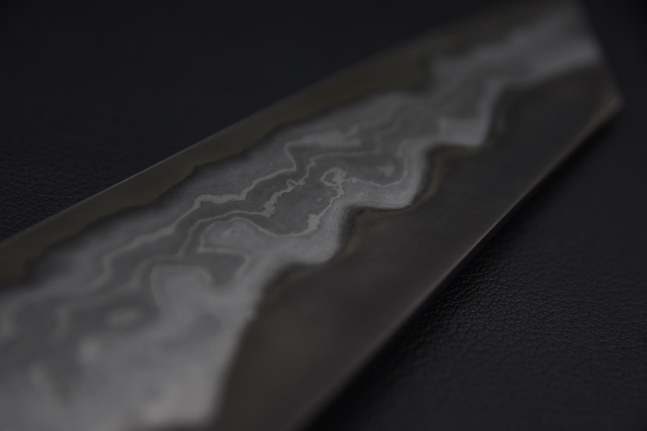 Nigara Hamono Troll killer Aogami #2 Damascus Kiritsuke Gyuto 240mm snake wood