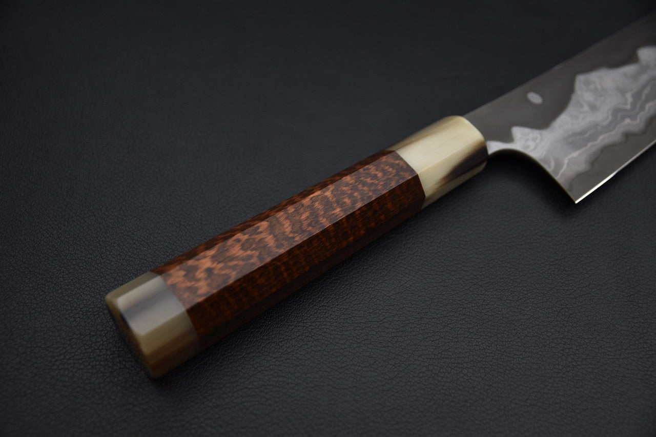 Nigara Hamono Troll killer Aogami #2 Damascus Kiritsuke Gyuto 240mm snake wood