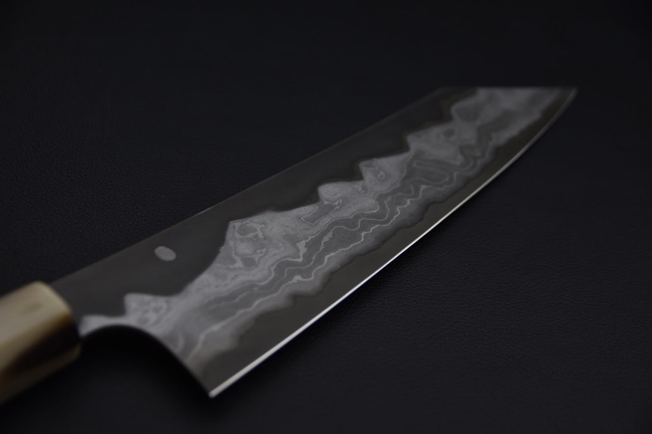 Nigara Hamono Troll killer Aogami #2 Damascus Kiritsuke Gyuto 240mm snake wood