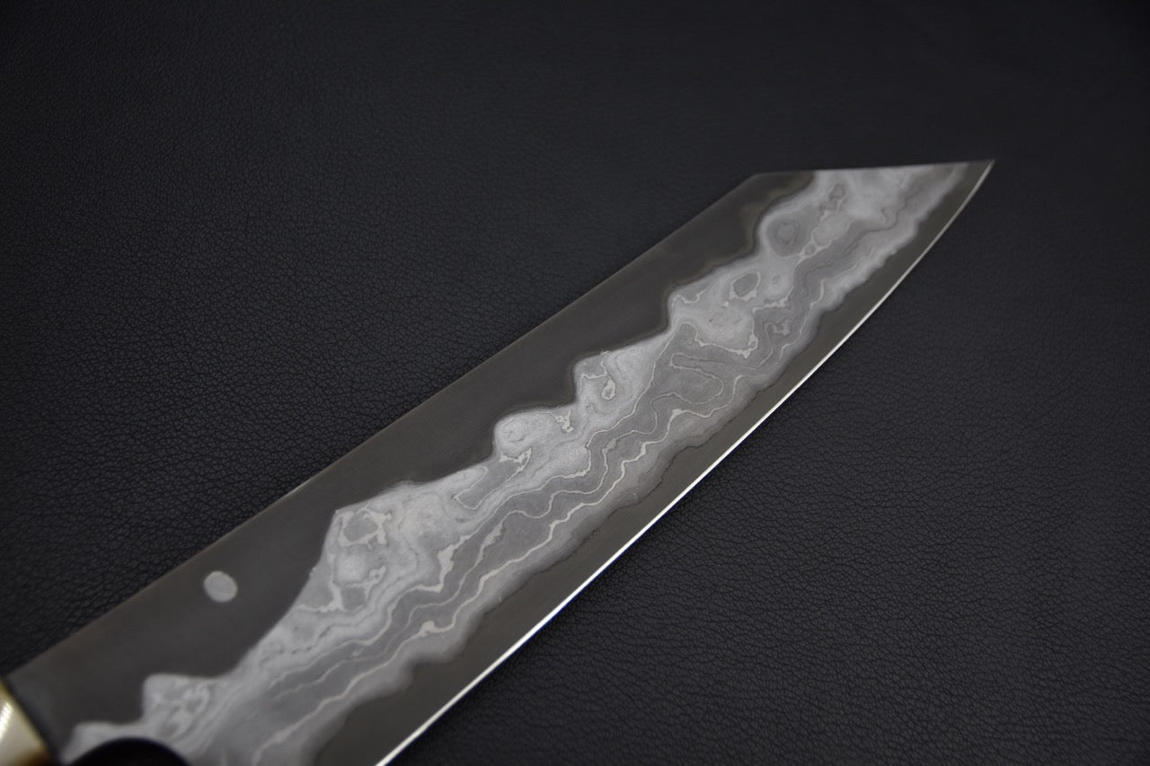 Nigara Hamono Troll killer Aogami #2 Damascus Kiritsuke Gyuto 240mm snake wood
