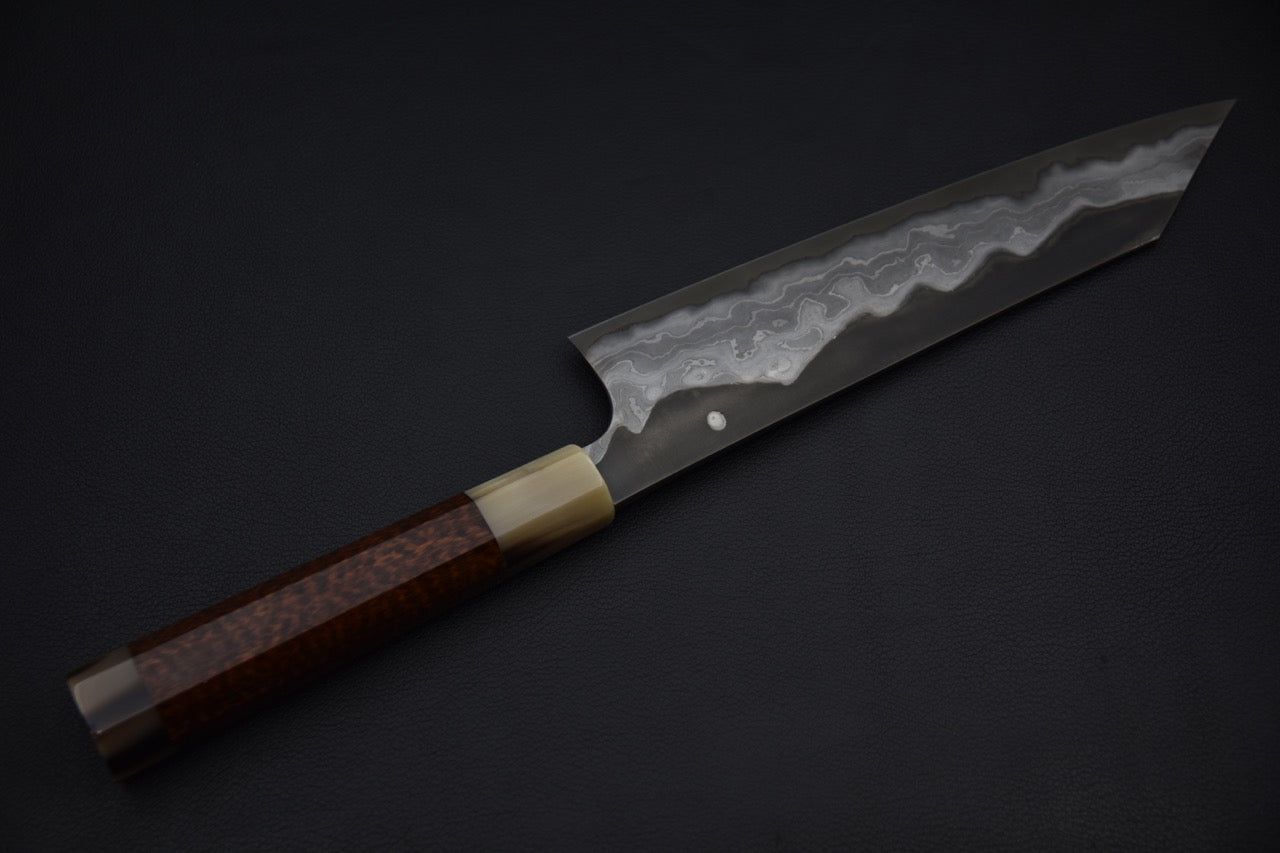 Nigara Hamono Troll killer Aogami #2 Damascus Kiritsuke Gyuto 240mm snake wood