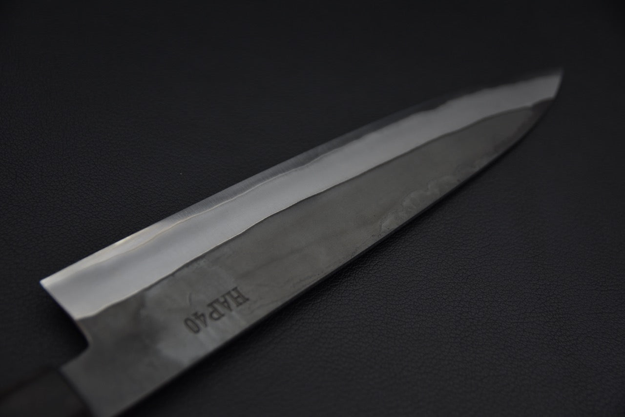 Yoshida Hamono HAP 40 Gyuto 210mm Kurouchi Maple burl (Black)