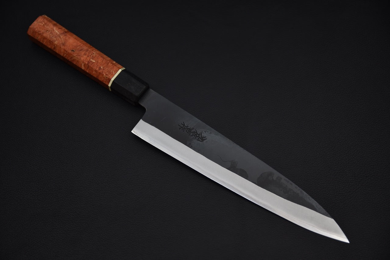 Yoshida Hamono HAP 40 Gyuto 210mm Kurouchi Loupe D'érable (Rouge)