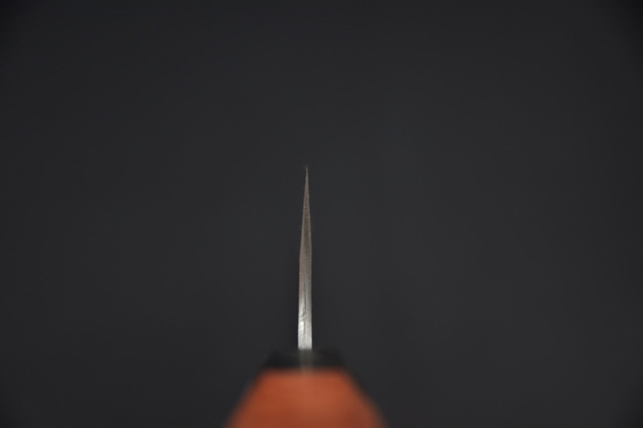 Yoshida Hamono HAP 40 Santoku 180mm Kurouchi Loupe D'érable (Rouge)