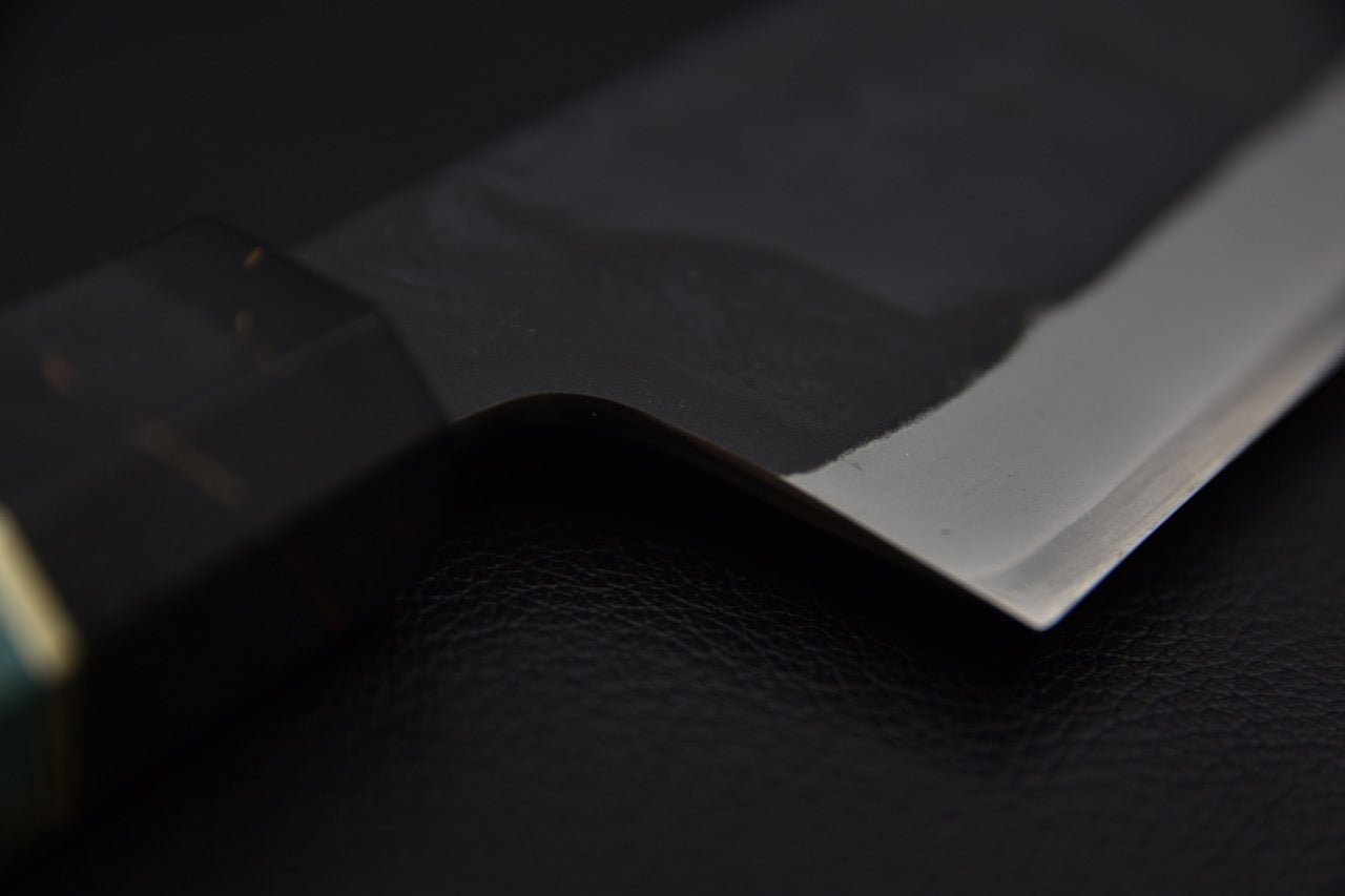 Yoshida Hamono HAP 40 Santoku 180mm Kurouchi Loupe D'érable (Vert)