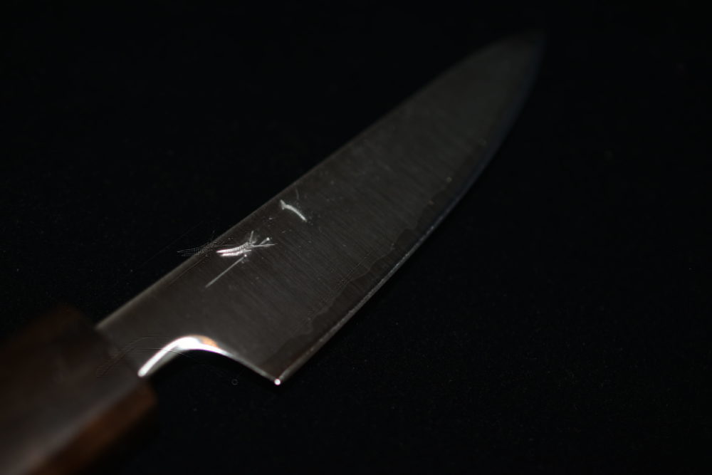 Hitohira Futana SB Migaki Couteau d'office 80mm Bois de Cerisier