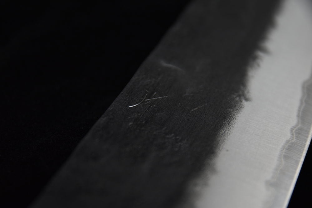 Hitohira Futana SB Kuro Nashiji Gyuto 240mm Cherry wood